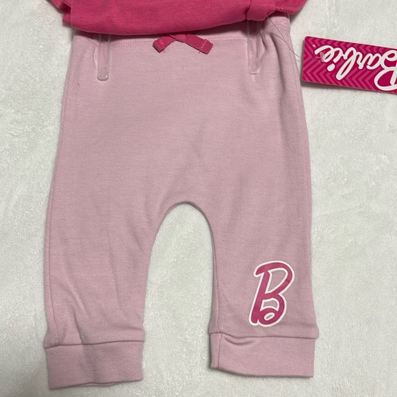 Brand New Baby Girl 0-3 Months Pink Barbie Outfit 3 pc - Picture 4 of 4